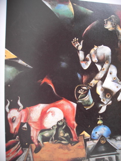 Chagall röd ko